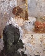 Berthe Morisot Sewing girl oil